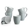 Dowan Juego De Tazas De Café, Juego De 6 Tazas De Café Grandes De 500 Ml Con Asa, Gris