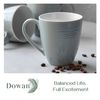 Dowan Juego De Tazas De Café, Juego De 6 Tazas De Café Grandes De 500 Ml Con Asa, Gris