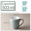 Dowan Juego De Tazas De Café, Juego De 6 Tazas De Café Grandes De 500 Ml Con Asa, Gris