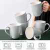 Dowan Juego De Tazas De Café, Juego De 6 Tazas De Café Grandes De 500 Ml Con Asa, Gris