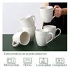 Dowan Juego De 6 Tazas De Café, 500 Ml, Color Blanco