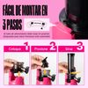 Ventray Essential Ginnie Exprimidor, Compacto Y Lento, Denso En Nutrientes, Rosa Vibrante