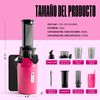 Ventray Essential Ginnie Exprimidor, Compacto Y Lento, Denso En Nutrientes, Rosa Vibrante