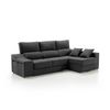 Sofa Chaise Longue Loki Derecha Gris Marengo Tejido Con Sistema Acualine Y Desenfundable 4 Plazas 225x150 Cm Tanuk