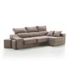 Sofa Chaise Longue Loki Derecha Crudo Tejido Con Sistema Acualine Y Desenfundable 4 Plazas 225x150 Cm Tanuk