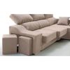 Sofa Chaise Longue Loki Derecha Crudo Tejido Con Sistema Acualine Y Desenfundable 4 Plazas 225x150 Cm Tanuk