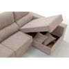 Sofa Chaise Longue Loki Derecha Crudo Tejido Con Sistema Acualine Y Desenfundable 4 Plazas 225x150 Cm Tanuk