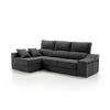 Sofa Chaise Longue Loki Izquierda Gris Marengo Tejido Con Sistema Acualine Y Desenfundable 4 Plazas 225x150 Cm Tanuk