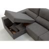 Sofa Chaise Longue Loki Izquierda Gris Marengo Tejido Con Sistema Acualine Y Desenfundable 4 Plazas 225x150 Cm Tanuk