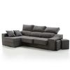 Sofa Chaise Longue Loki Izquierda Gris Marengo Tejido Con Sistema Acualine Y Desenfundable 4 Plazas 225x150 Cm Tanuk