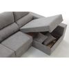 Sofa Chaise Longue Loki Derecha Gris Perla Tejido Con Sistema Acualine Y Desenfundable 4 Plazas 225x150 Cm Tanuk