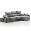 Sofa Chaise Longue Loki Derecha Gris Perla Tejido Con Sistema Acualine Y Desenfundable 4 Plazas 225x150 Cm Tanuk