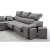 Sofa Chaise Longue Loki Izquierda Gris Perla Tejido Con Sistema Acualine Y Desenfundable 4 Plazas 225x150 Cm Tanuk