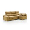 Sofa Chaise Longue Kvasir Derecha Mostaza Tejido Con Sistema Acualine 4 Plazas 260x150 Cm Tanuk