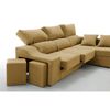 Sofa Chaise Longue Kvasir Derecha Mostaza Tejido Con Sistema Acualine 4 Plazas 260x150 Cm Tanuk