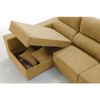 Sofa Chaise Longue Kvasir Izquierda Mostaza Tejido Con Sistema Acualine 4 Plazas 260x150 Cm Tanuk