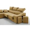 Sofa Chaise Longue Kvasir Izquierda Mostaza Tejido Con Sistema Acualine 4 Plazas 260x150 Cm Tanuk
