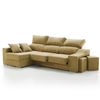 Sofa Chaise Longue Kvasir Izquierda Mostaza Tejido Con Sistema Acualine 4 Plazas 260x150 Cm Tanuk