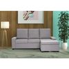 Sofa Chaise Longue Snotra Reversible Gris Perla Tejido Con Sistema Acualine Y Desenfundable 4 Plazas 220x150 Cm Tanuk