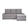 Sofa Chaise Longue Snotra Reversible Gris Perla Tejido Con Sistema Acualine Y Desenfundable 4 Plazas 220x150 Cm Tanuk
