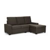 Sofa Chaise Longue Snotra Reversible Marron Tejido Con Sistema Acualine Y Desenfundable 4 Plazas 220x150 Cm Tanuk