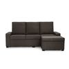 Sofa Chaise Longue Snotra Reversible Marron Tejido Con Sistema Acualine Y Desenfundable 4 Plazas 220x150 Cm Tanuk