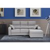 Sofa Chaise Longue Nott Reversible Gris Perla Tejido Con Sistema Acualine Y Desenfundable 4 Plazas 220x154 Cm Tanuk