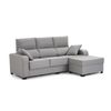 Sofa Chaise Longue Nott Reversible Gris Perla Tejido Con Sistema Acualine Y Desenfundable 4 Plazas 220x154 Cm Tanuk