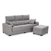 Sofa Chaise Longue Nott Reversible Gris Perla Tejido Con Sistema Acualine Y Desenfundable 4 Plazas 220x154 Cm Tanuk