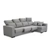 Sofa Chaise Longue Lytir Derecha Gris Perla Desenfundable Respaldo Reclinable 273x145 Cm 4 Plazas Tanuk