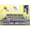 Sofa Chaise Longue Lytir Derecha Gris Perla Desenfundable Respaldo Reclinable 273x145 Cm 4 Plazas Tanuk