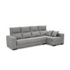 Sofa Chaise Longue Lytir Derecha Gris Perla Desenfundable Respaldo Reclinable 273x145 Cm 4 Plazas Tanuk