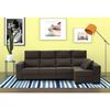 Sofa Chaise Longue Lytir Derecha Marron Desenfundable Respaldo Reclinable 273x145 Cm 4 Plazas Tanuk