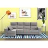 Sofa Chaise Longue Lytir Izquierda Gris Perla Desenfundable Respaldo Reclinable 273x145 Cm 4 Plazas Tanuk