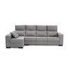 Sofa Chaise Longue Lytir Izquierda Gris Perla Desenfundable Respaldo Reclinable 273x145 Cm 4 Plazas Tanuk