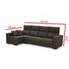 Sofa Chaise Longue Lytir Izquierda Marron Desenfundable Respaldo Reclinable 273x145 Cm 4 Plazas Tanuk