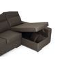 Sofa Chaise Longue Forseti Derecho Marron Tejido Con Sistema Acualine 4 Plazas 230x155 Cm Tanuk