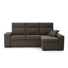 Sofa Chaise Longue Forseti Derecho Marron Tejido Con Sistema Acualine 4 Plazas 230x155 Cm Tanuk