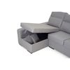 Sofa Chaise Longue Forseti  Izquierdo Gris Perla Tejido Con Sistema Acualine 4 Plazas 230x155 Cm Tanuk