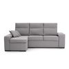 Sofa Chaise Longue Forseti  Izquierdo Gris Perla Tejido Con Sistema Acualine 4 Plazas 230x155 Cm Tanuk