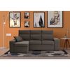 Sofa Chaise Longue Forseti  Izquierdo Marron Tejido Con Sistema Acualine 4 Plazas 230x155 Cm Tanuk