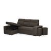 Sofa Chaise Longue Forseti  Izquierdo Marron Tejido Con Sistema Acualine 4 Plazas 230x155 Cm Tanuk