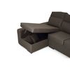 Sofa Chaise Longue Forseti  Izquierdo Marron Tejido Con Sistema Acualine 4 Plazas 230x155 Cm Tanuk