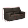 Sofa Saga 3 Plazas Marron Desenfundable 155x82 Cm Tanuk