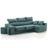 Sofa Chaise Longue Sultan Derecha Turquesa 4 Plazas 260x150 Cm Tanuk