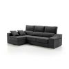 Sofa Chaise Longue Sultan Izquierda Gris Marengo 4 Plazas 260x150 Cm Tanuk