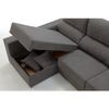 Sofa Chaise Longue Sultan Izquierda Gris Marengo 4 Plazas 260x150 Cm Tanuk