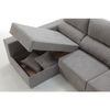 Sofa Chaise Longue Sultan Izquierda Gris Perla 4 Plazas 260x150 Cm Tanuk