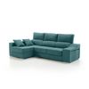 Sofa Chaise Longue Sultan Izquierda Turquesa 4 Plazas 260x150 Cm Tanuk