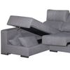 Sofa Chaise Longue Hela Reversible Gris Perla 4 Plazas 265x150 Cm Tanuk